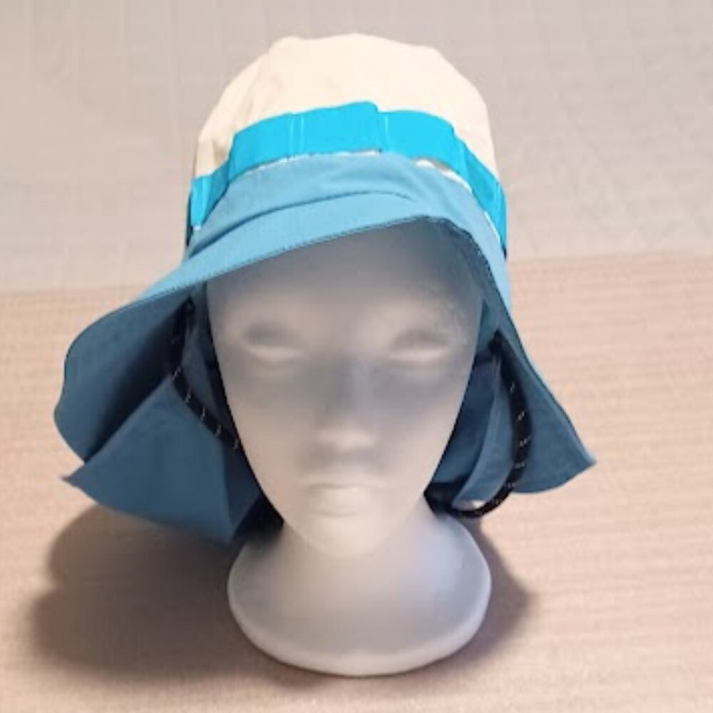 NEW San Diego sun protection hat, blue & white for outdoor gardening/hiking